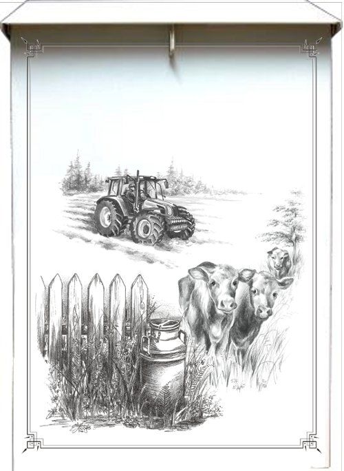Traktor og kyr
